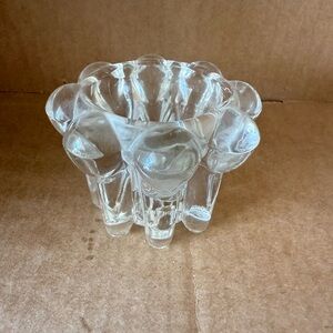 Elegant Clear Glass Candle‎ Holder
